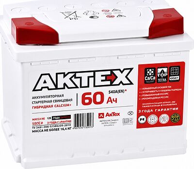 АкТех Prestige 6СТ-60 60 А/ч, 600 А, прямая полярность (242x175x190)