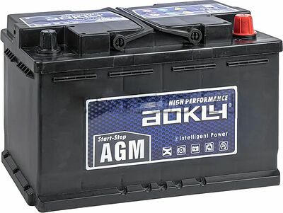 AOKLY AGM Stop&Go AGM 80 80 А/ч 780 А (EN), обратная полярность, 316×176×190 мм