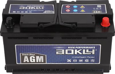 AOKLY AGM Stop&Go AGM L5 95 А/ч 830 А (EN), обратная полярность, корпус L5, 353×175×190 мм