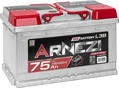 Arnezi DIN SMF E1050750 75 А/ч 720 А (EN), обратная полярность, 278×175×175 мм, L3B