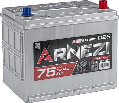 Arnezi JIS SMF E1300750 75 А/ч 700 А (EN), обратная полярность, 260×170×225 мм, D26