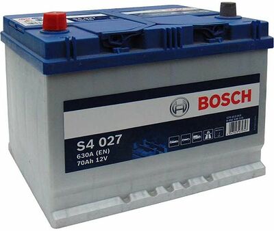 Bosch S4 0 092 S40 270 70 А/ч 630 А (EN), прямая полярность, 261×175×220 мм