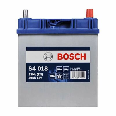 Bosch S4 0 092 S40 180 40 А/ч 330 А (EN), обратная полярность, 187×127×227 мм