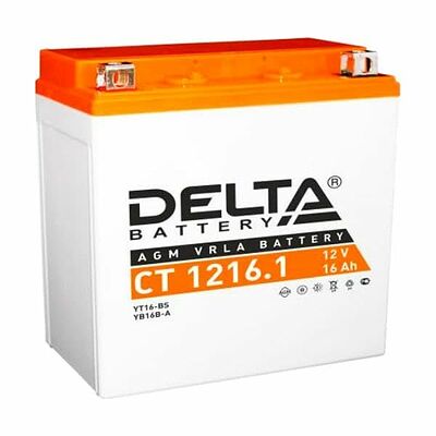 Delta CT 1216.1 16 А/ч 230 А (EN), прямая полярность, 151×88×164 мм