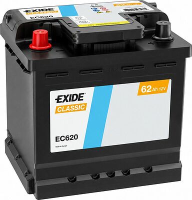 Exide Classic 62 А/ч, прямая полярность, 242×175×190 мм