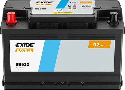 Exide Excell 92 А/ч, прямая полярность, 353×175×190 мм