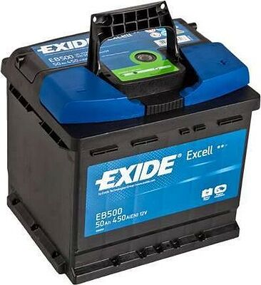 Exide Excell 50 А/ч обратная конус стандарт (207x175x190)