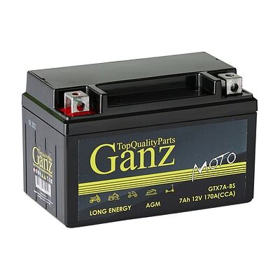 GANZ Moto AGM GN1207 7 А·ч 170 А CCA, прямая полярность, 152x87x95 мм