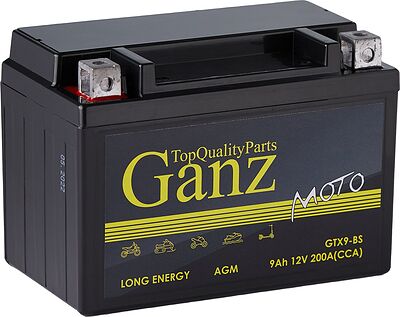 GANZ Moto AGM GN1209 9 А·ч 200 А CCA, прямая полярность, 152x87x107 мм