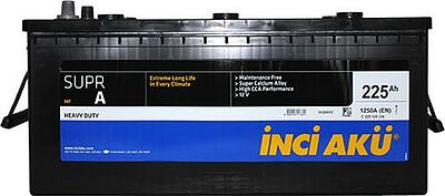 Inci Yuasa Supr A Heavy Duty 225 А/ч 1250 А (EN), прямая полярность, 514×274×235 мм
