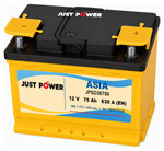 JUST POWER ASIA JPSD26750 75 А·ч 630 А (EN), обратная полярность, 260x173x225 мм