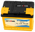 JUST POWER Standard JPSL3751 75 А·ч 750 А (EN), прямая полярность, 278x175x190 мм
