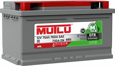 Mutlu EFB LB4.75.073.A 75 А/ч 730 А (EN), обратная полярность, 315×175×175 мм