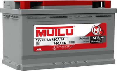 Mutlu SFB LB4.80.074.A 80 А/ч 740 А (EN), обратная полярность, 315×175×175 мм