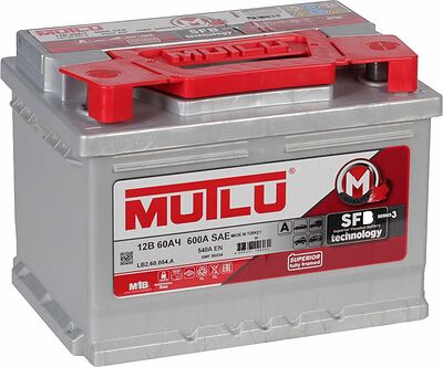 Mutlu SFB LB2.60.054.A 60 А/ч 540 А (EN), обратная полярность, 242×175×175 мм