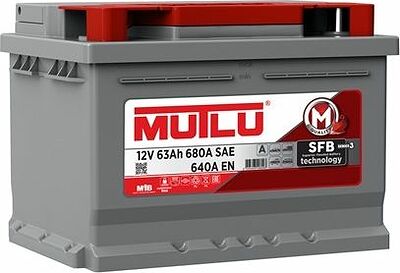 Mutlu SFB L2.63.064.B 63 А/ч 640 А (EN), прямая полярность, 242×175×190 мм