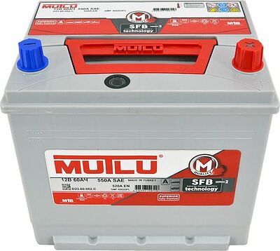 Mutlu SFB JIS D23.60.052.C 60 А·ч 520 А (EN), обратная полярность, 232×173×225 мм