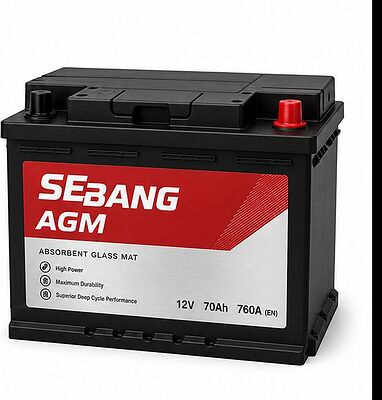 Sebang AGM 60 А/ч обратная (245x175x190)