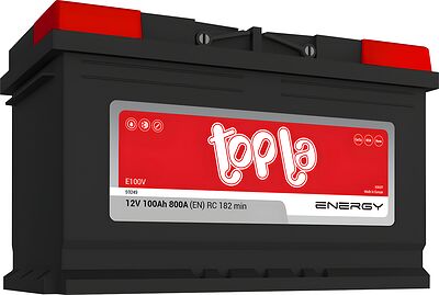 Topla Energy E100V (59249) 100 А·ч 800 А (EN), обратная полярность, 315×175×190 мм