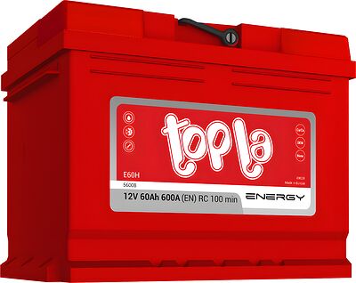 Topla Energy E60H (1031482) 60 А·ч 600 А (EN), обратная полярность, 242×175×190 мм