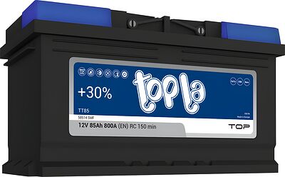 Topla Top TT85 (1031498) 85 А·ч 800 А (EN), обратная полярность, 315×175×175 мм