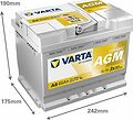 Varta Dynamic AGM A8 60 А/ч 680 А (EN), обратная полярность, 242×175×190 мм, ETN 560901068