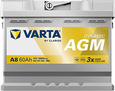 Varta Dynamic AGM A8 60 А/ч 680 А (EN), обратная полярность, 242×175×190 мм, ETN 560901068