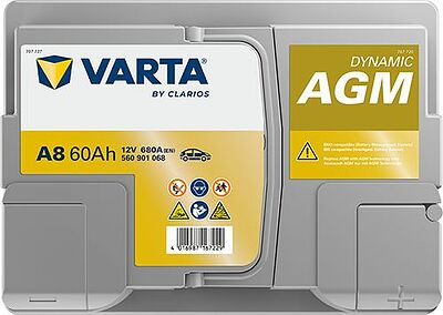 Varta Dynamic AGM A8 60 А/ч 680 А (EN), обратная полярность, 242×175×190 мм, ETN 560901068