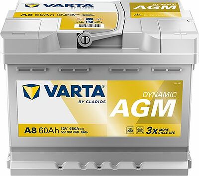 Varta Dynamic AGM A8 60 А/ч 680 А (EN), обратная полярность, 242×175×190 мм, ETN 560901068