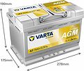 Varta Dynamic AGM A7 70 А/ч 760 А (EN), обратная полярность, 278×175×190 мм, ETN 570901076