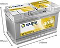 Varta Dynamic AGM A6 80 А/ч 800 А (EN), обратная полярность, 315×175×190 мм, ETN 580901080 Varta Dynamic AGM A6 80 А/ч 800 А (EN), обратная полярность, 315×175×190 мм, ETN 580901080