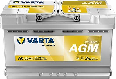 Varta Dynamic AGM A6 80 А/ч 800 А (EN), обратная полярность, 315×175×190 мм, ETN 580901080