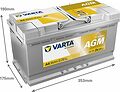Varta Dynamic AGM A5 95 А/ч 850 А (EN), обратная полярность, 353×175×190 мм, ETN 595901085