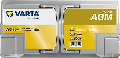 Varta Dynamic AGM A5 95 А/ч 850 А (EN), обратная полярность, 353×175×190 мм, ETN 595901085