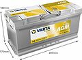 Varta Dynamic AGM A4 105 А/ч 950 А (EN), обратная полярность, 394×175×190 мм, ETN 605901095