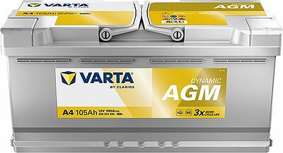 Varta Dynamic AGM A4 105 А/ч 950 А (EN), обратная полярность, 394×175×190 мм, ETN 605901095