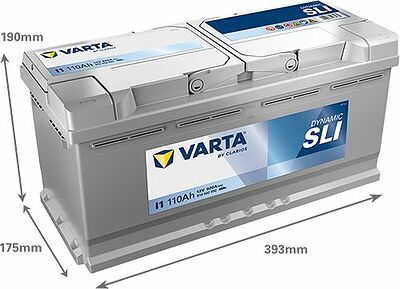 Varta Dynamic SLI I1 110 А/ч 920 А (EN), обратная полярность, 393×175×190 мм, ETN 610402092