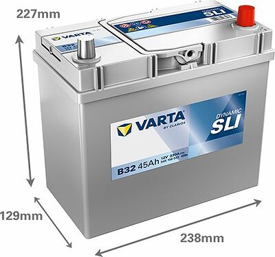 Varta Dynamic SLI B32 45 А/ч 330 А (EN), обратная полярность, 238×129×227 мм, ETN 545156033