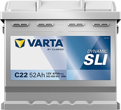 Varta Dynamic SLI C22 52 А/ч 470 А (EN), обратная полярность, 207×175×190 мм, ETN 552400047