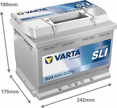 Varta Dynamic SLI D24 60 А/ч 540 А (EN), обратная полярность, 242×175×190 мм, ETN 560408054