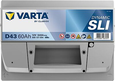 Varta Dynamic SLI D43 60 А/ч 540 А (EN), прямая полярность, 242×175×190 мм, ETN 560127054