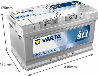 Varta Dynamic SLI F17 80 А/ч 740 А (EN), обратная полярность, 315×175×175 мм, ETN 580406074