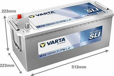 Varta ProMotive SLI M18 180 А/ч 1000 А (EN), обратная полярность, 513×223×223 мм, ETN 680108100
