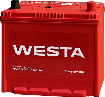 Westa Asia 95D23L SMF 75 А·ч 650 А, обратная полярность, корпус D23, 232×175×220 мм