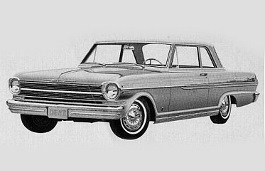 Размер колёс на Chevrolet Chevy II Nova 1964 Подбор шин на Chevrolet Chevy II Nova 1964