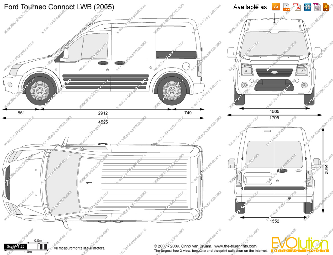 Размер колёс на Ford Tourneo Connect 2005 Подбор шин на Ford Tourneo Connect 2005