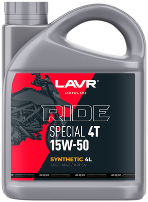 Lavr MOTO RIDE SPECIAL 4T 15W-50 SN 4л