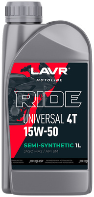 Lavr MOTO RIDE UNIVERSAL 4T 15W-50 SM 1л