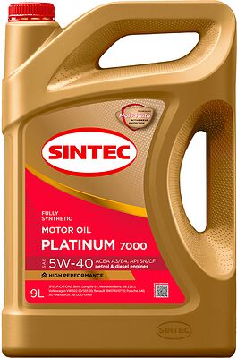 Sintec Platinum 7000 5W-40 SN/CF A3/B4 9л