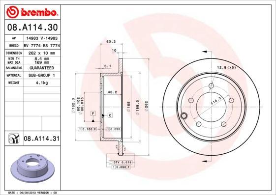 AP 14983 тормозной диск на DODGE CALIBER